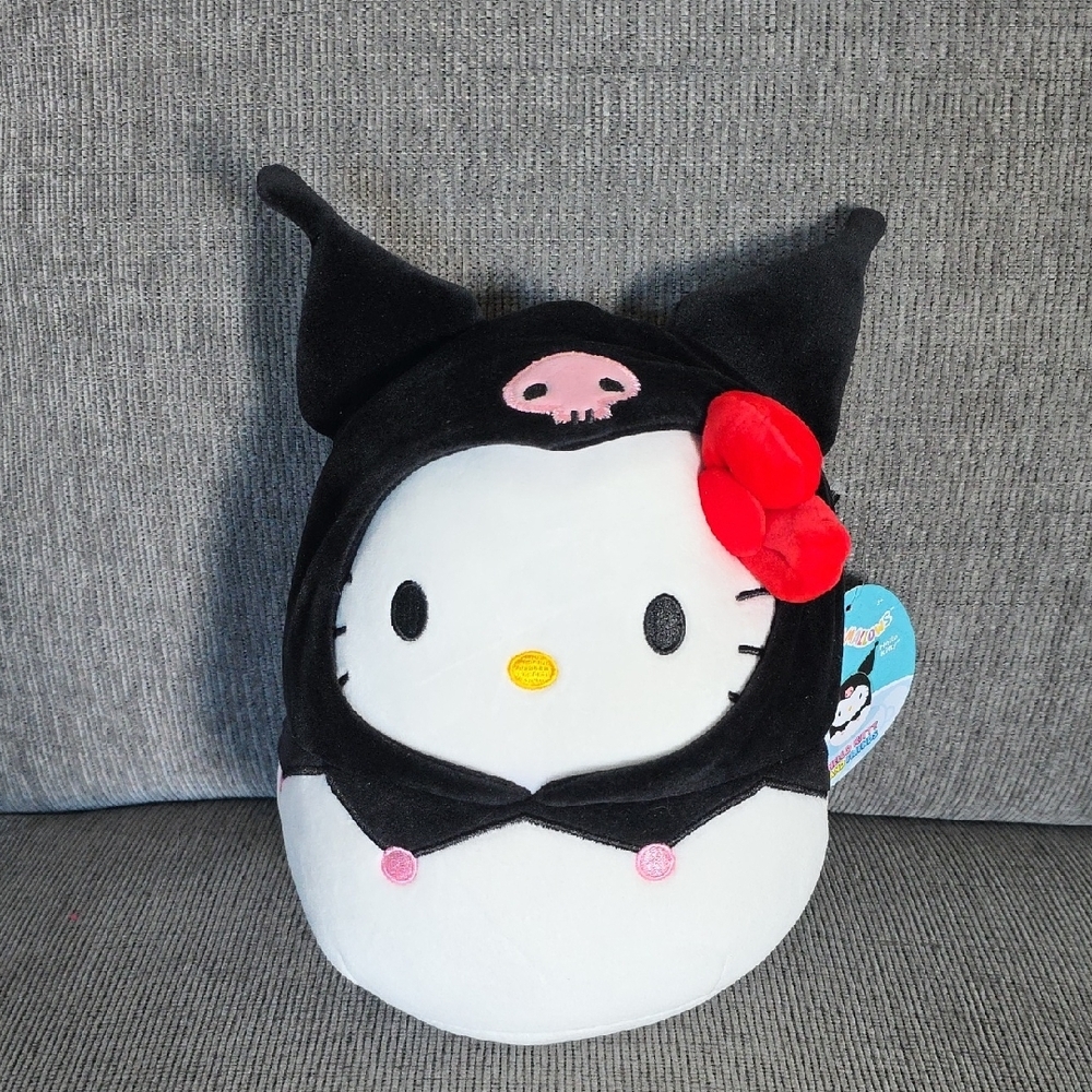 Hello Kitty Squishmallow in Black and Pink Costume, NWT